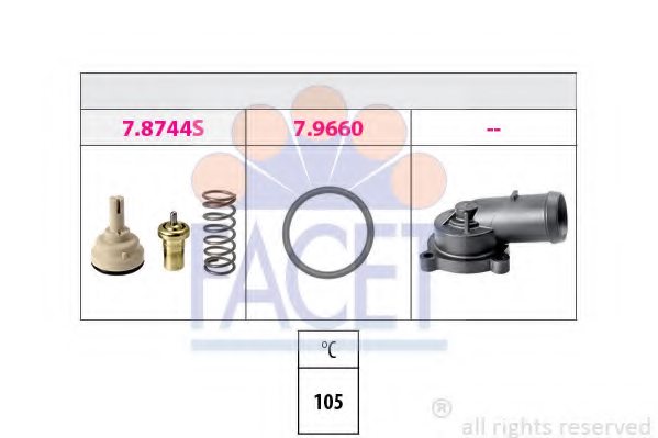 FACET 7.8744K Thermostat, coolant